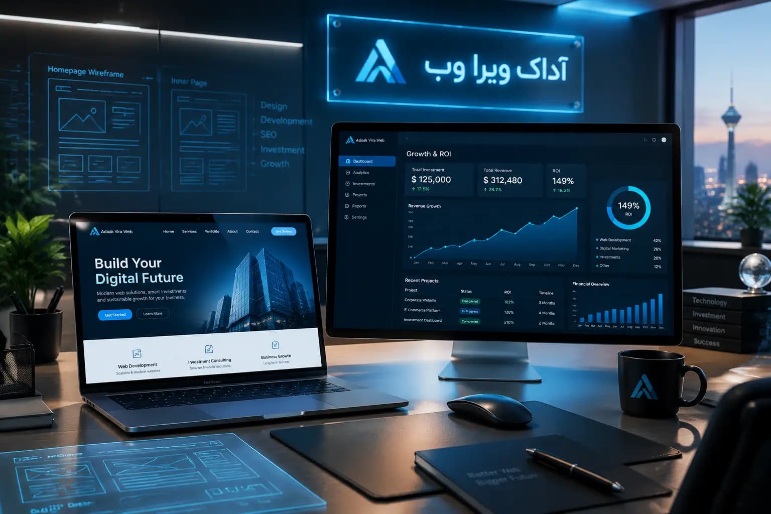راهنمای جامع هزینه طراحی سایت شرکتی؛ شفاف‌سازی تعرفه‌ها و فرمول بازگشت سرمایه (ROI)